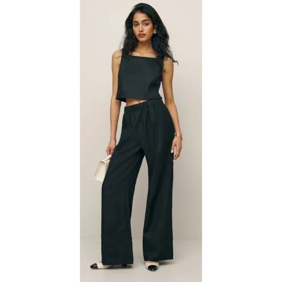 Reformation Pants - Reformation Black Wide Leg Pants & Jumpsuit